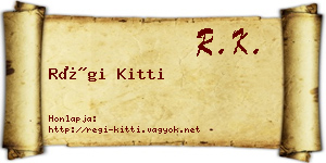 Régi Kitti névjegykártya